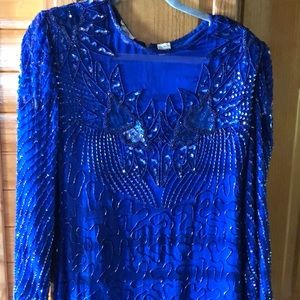 Beautiful Blue Sequin Beaded Dress